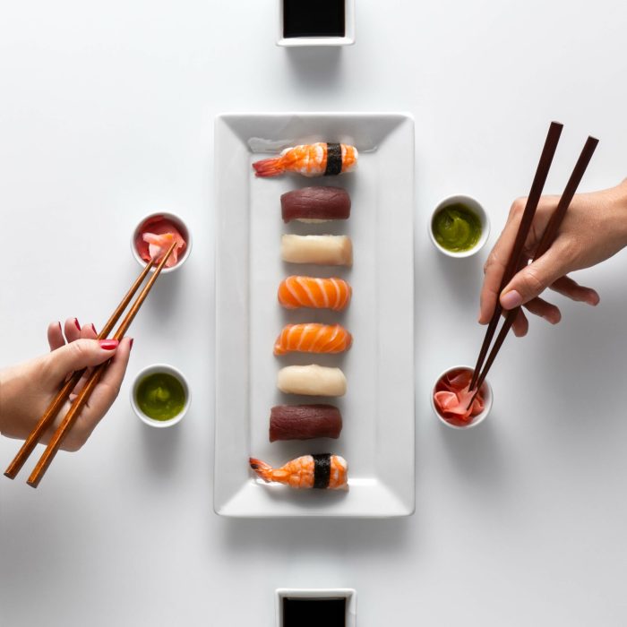 top-view-chopsticks-with-sushi
